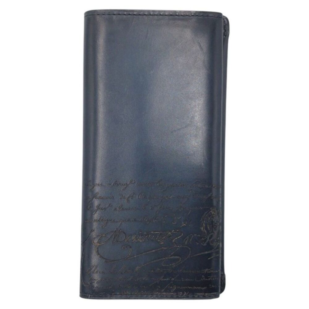 Berluti Scritto Calligraphy Espace En Wallet Leather Long Wallet